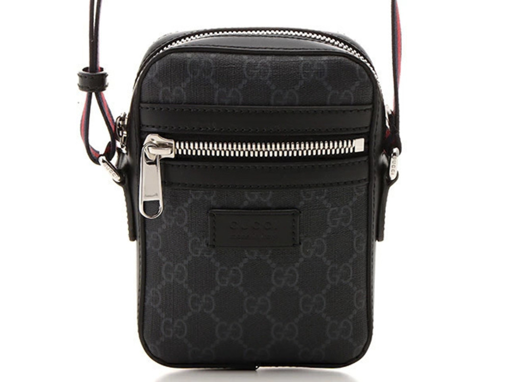Gucci Hobo Bag Black GG Supreme Calfskin
